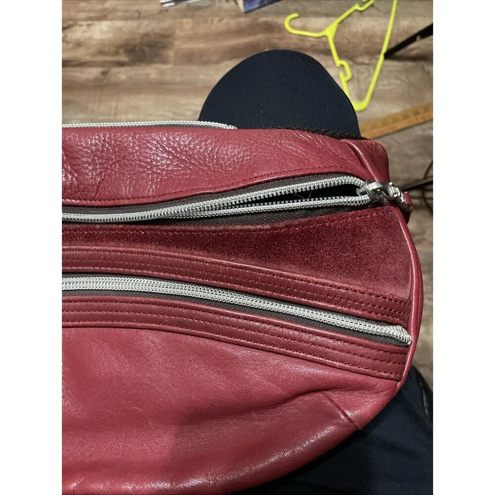 Master-piece MSPC Red Leather Sling Bag Waist Pack Made in Japan